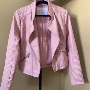ReVamped Pink Vegan Leather Jacket